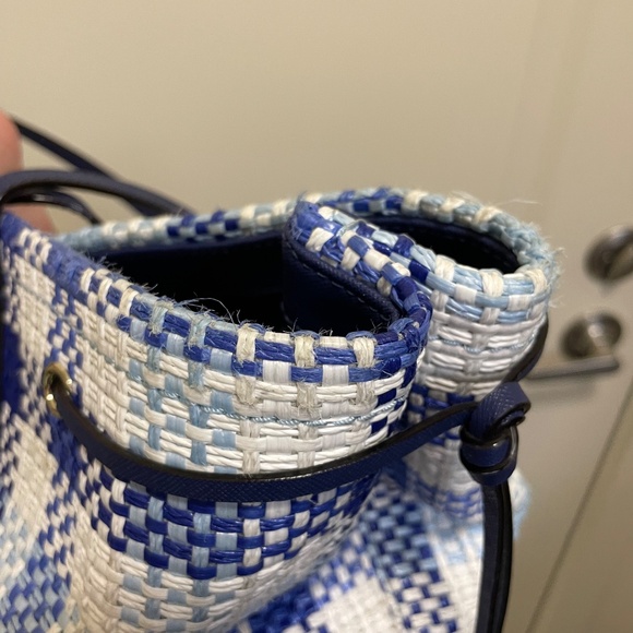 Blue & White Kate Spade Woven Tote - Picture 9 of 14